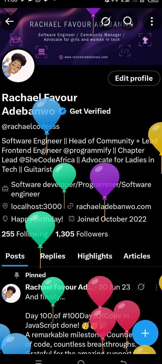 rachaelcodesss's tweet image. +1 today! 🥳

Happy Birthday to me! 🎂

Grateful for life, excited for what’s coming, and ready for a new season of wins.