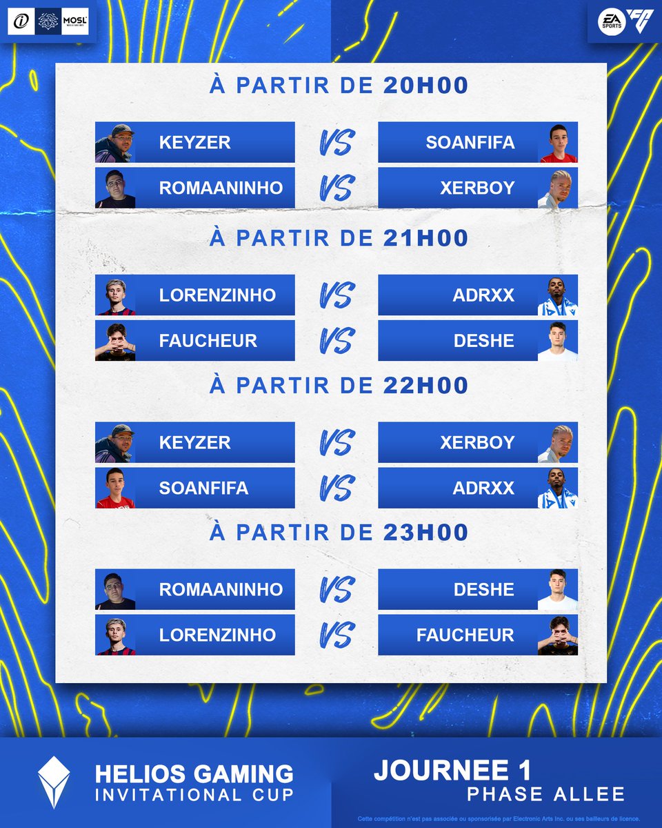 HeliosGamingFR's tweet image. 🏆 HG Invitational Cup 🏆 

Nouvelle édition de notre cup qui démarre ce soir 😮

Un seul objectif : la victoire.
🔥 Format : Ligue allée/retour puis Playoff
👉 Phase Allée : 02 au 06 décembre
💰 Cashprize : 250€ (Ligue) + 950€ (PlayOff)
🎙️ Cast by @paprika57m &amp;amp; @MIKA_DU_64