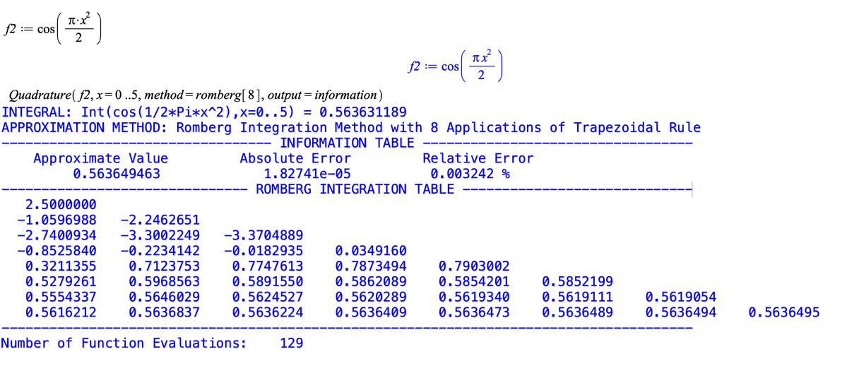 blackcloudsover's tweet image. &quot;Student&quot; packages in @maplesoft are outstanding tools for learning and understand many concepts in #maths 

in #NumericalAnalysis you can see better than in a textbook how #NumericalIntegration works and how the output should be.

Example with #Romberg integration method output…
