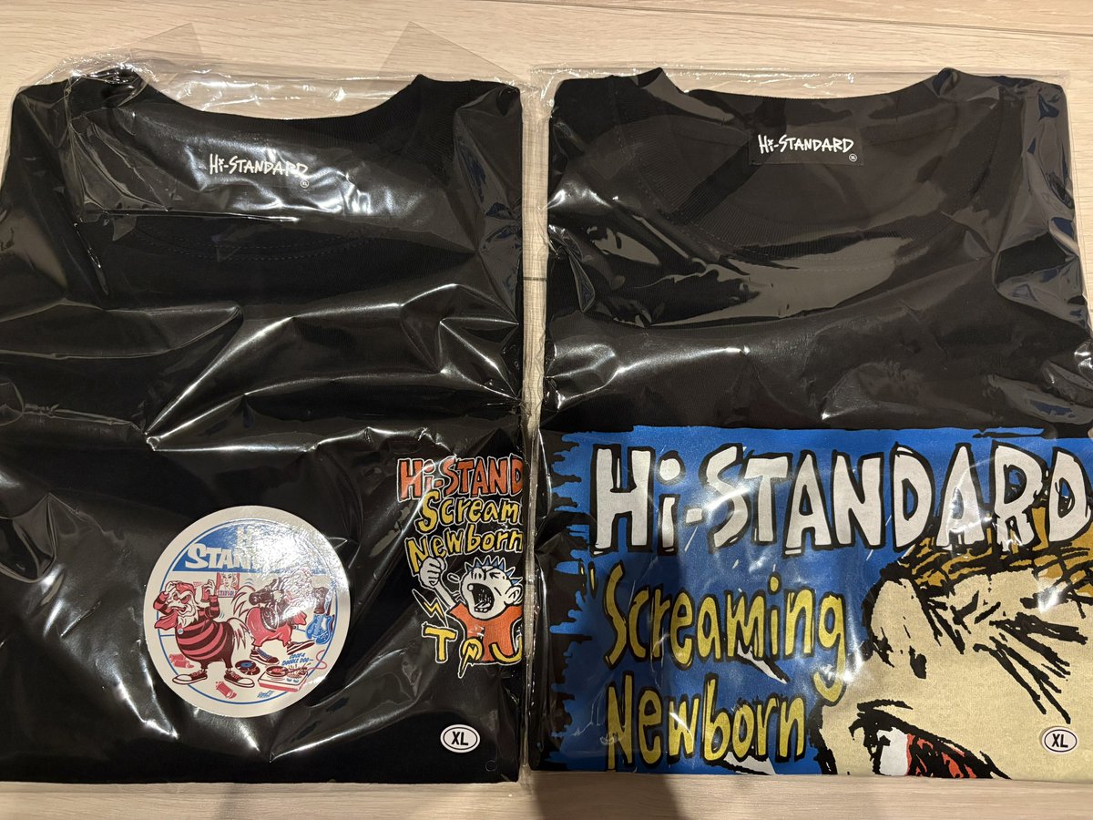 ハイスタTシャツ届いたので、来年のツアーの準備は整いました