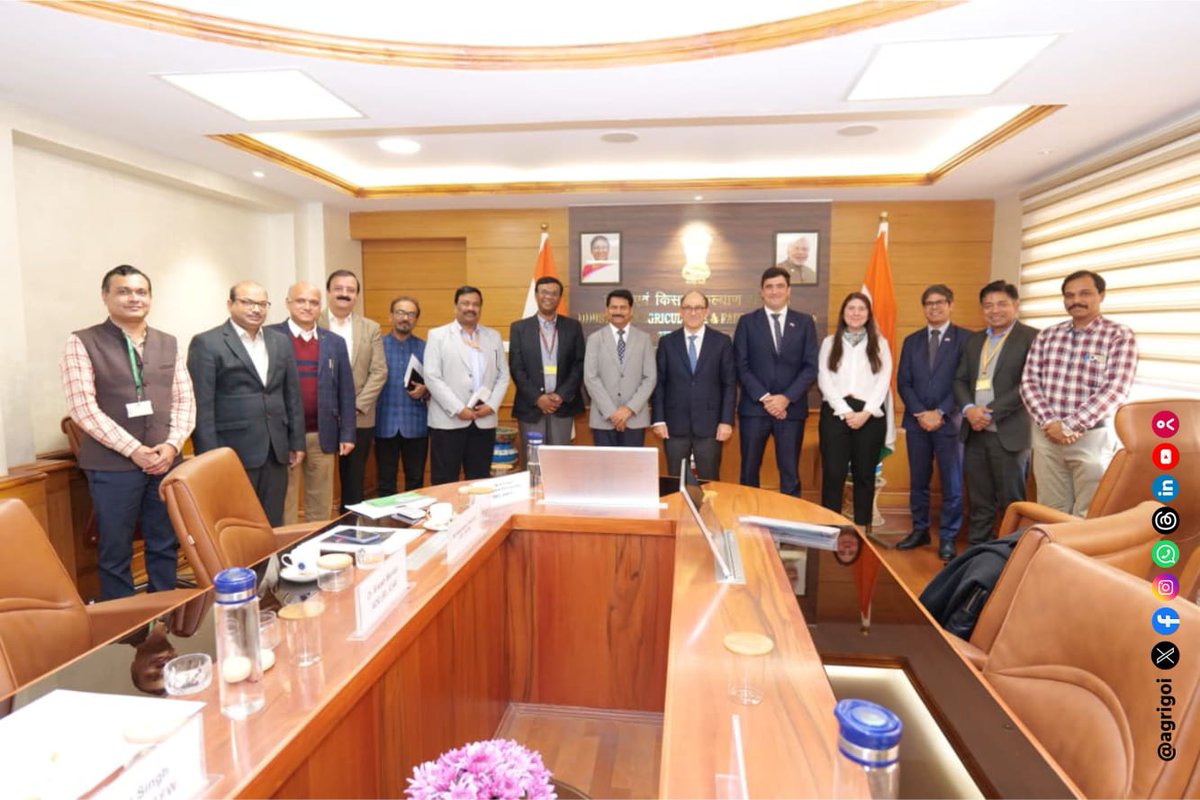 AgriGoI's tweet image. A bilateral meeting between India and #Argentina was held today at Krishi Bhawan, New Delhi, co-chaired by Additional Secretary Dr. P. K. Meherda (DA&amp;amp;FW) and Ambassador Mr Mariano Caucino. The two sides reviewed the progress on key action points.

#agrigoi #IndiaArgentina