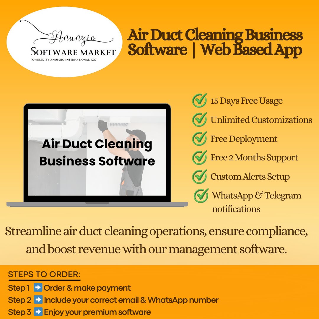 anunziosoftware's tweet image. Air Duct Cleaning Software for Business Management

Purchase with 15 days Trial:
anunziointernational.com/software/produ…

#SaaS #webapps #application #software #FreeTrial #tech