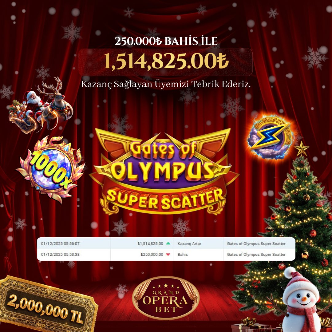 👑 Grand Opera’da Dev Kazanç!

🎰 Gates of Olympus Super Scatter oyununda 250,000.00₺ bahis ile tam 1,514,825.00₺ kazanan üyemizi tebrik ediyoruz! 🎉

💎 Kıbrıs’ın en prestijli casinosunda kazanca ortak ol → grandoperabet.link