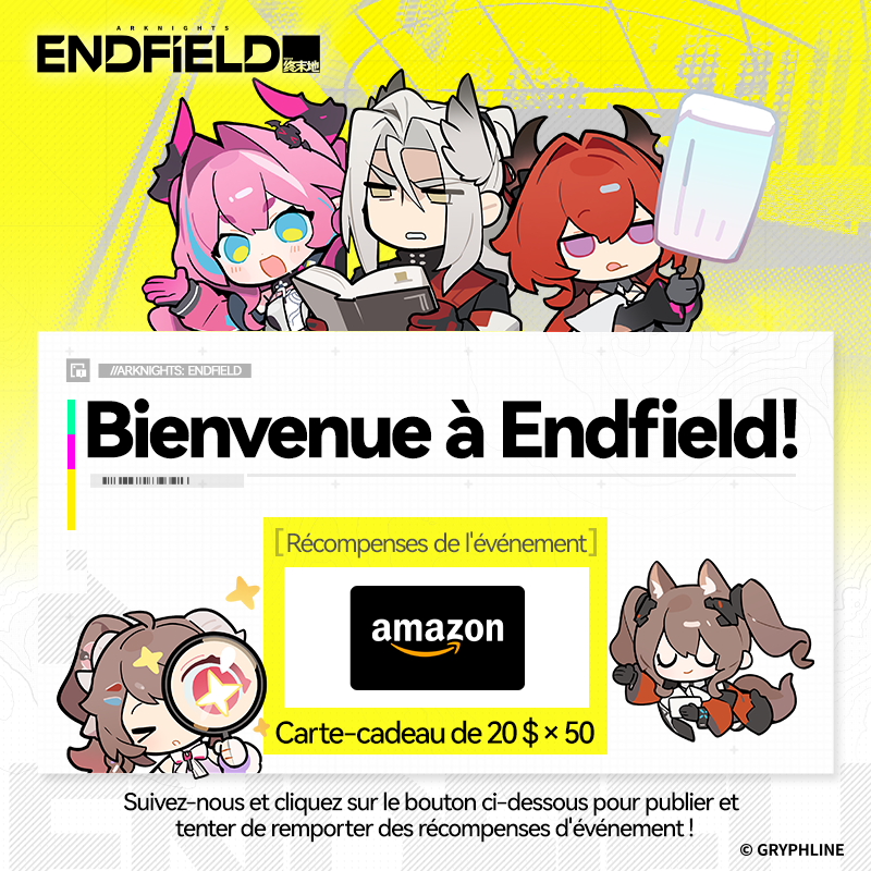 EndfieldFR's tweet photo. 🎁 Après les heures de service sur le Dijiang
Après une longue journée de travail, montez à bord du Dijiang où les opérateurs profitent de leur temps libre. Venez jeter un œil à ce qu'ils font !
L'événement se termine le 10 déc. (UTC+8)
#UnwindWithEndField #ArknightsEndfield