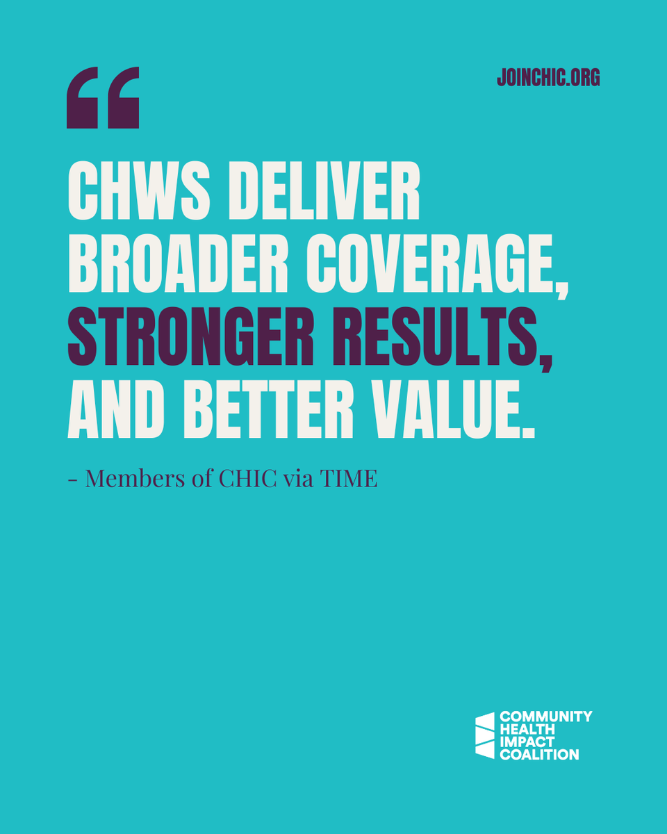 Across the evidence, one message is clear— professional CHWs improve health outcomes.

Members of CHIC highlight findings in a new TIME piece on why CHWs are a high-return strategy countries have for delivering care that works: sbee.link/v6x4mrj7qw

#CHWs #proCHWs