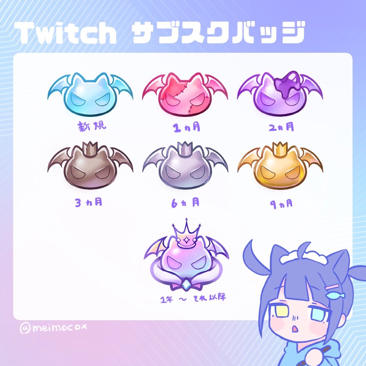 Twitchのサブスクバッジつくったヨ📛