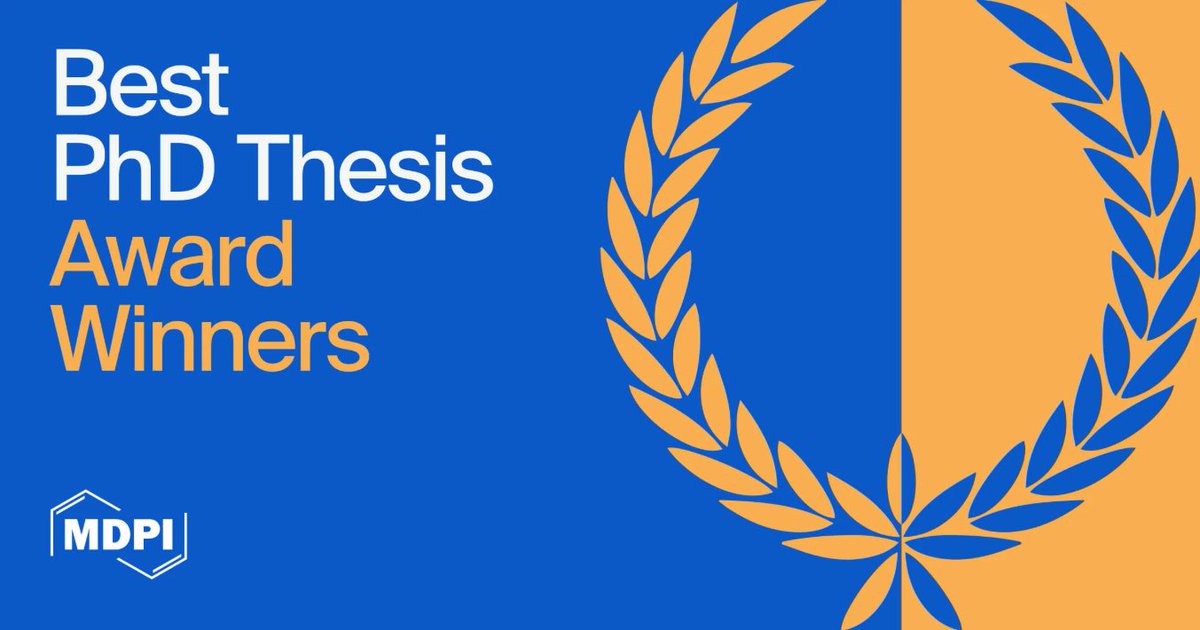 MDPIOpenAccess's tweet image. MDPI presents the winners of the 2024 Best PhD Thesis Award!

55 recipients were chosen based on the exceptional quality of their doctoral work and their potential to shape the future of academic research.

Learn more: brnw.ch/21wY0an

#MDPI #OpenAccess #MDPIAwardWinners