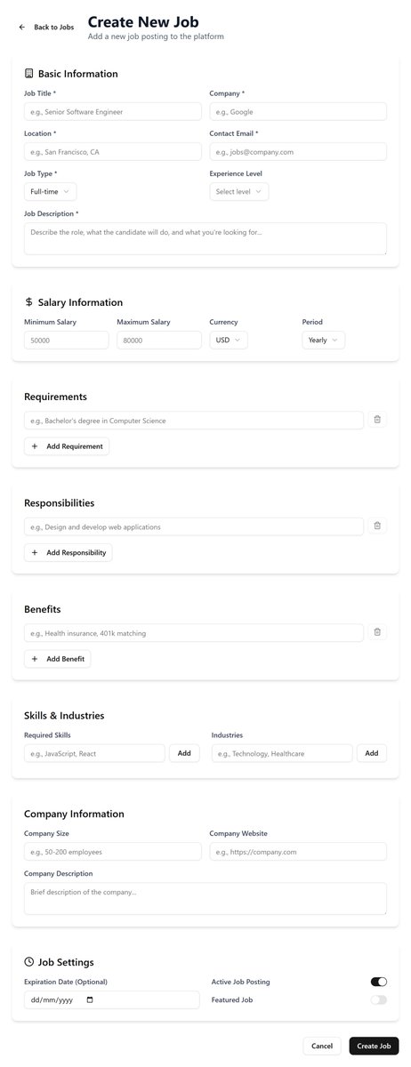 shakur_galla's tweet image. Where are the jobs coming from??
I built in 2 main sources of jobs; 
- Admin can add Jobs manually.
- Scraping; this is in two kinds from APIs of other larger job boards and scraping some job-boards.
The beauty here is Admin can set scraping to be done automatically everyday.