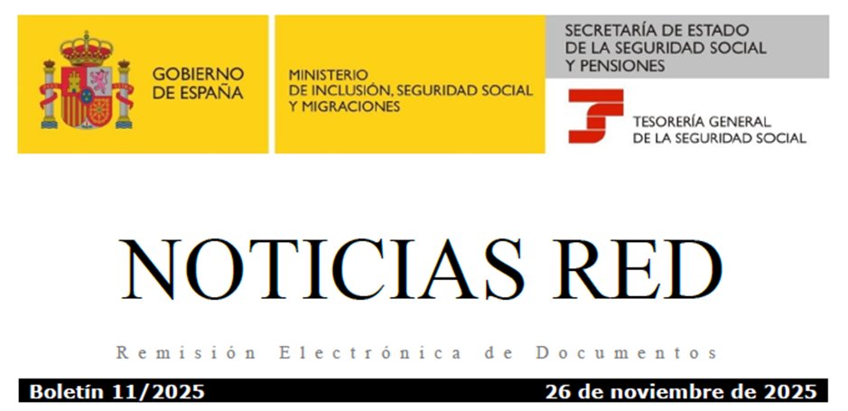 ℹ️ El nuevo Boletín RED informa:
✔️ Ampliación del permiso por nacimiento y cuidado (RDL 9/2025): +2 semanas adicionales.
✔️ Obligación de comunicar “puesto de trabajo” y “funciones” en partes de IT.
✔️ Aplazamientos DANA.
Más detalles 👉run.gob.es/ebcBNR11-2025