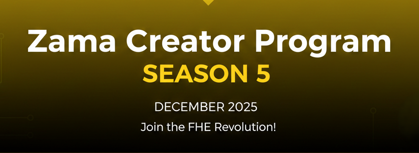 nirobxpro's tweet photo. Last chance to be first. Season 5 of the Zama Creator Program is live with $53,000 in rewards and 1,006 Zama OG NFTs for top FHE creators. 

Alright who's ready to dive deep into FHE with me for @zama Creator Program Season 5?

This is seriously the best way to learn about fully Homomorphic Encryption and get rewarded for sharing what u find and connect with awesome builders. 

If u're into crypto privacy confidential computing or just want to level up your knowledge and maybe earn some cash/NFTs u have to check this out.

Let's make some noise about the future of privacy! LFG!

> https://t.co/UcLVWnF3tt #ZamaCreatorProgram