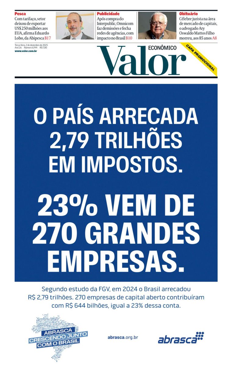 Tiagogreis's tweet photo. Daria para pagar as despesas do Brasil com saúde, educação, saneamento e segurança somente com o que é arrecadado das grandes empresas. 

Ao saber disso, você naturalmente se questiona: o que o governo faz com o resto do dinheiro então? https://t.co/jmti6Va2Ji