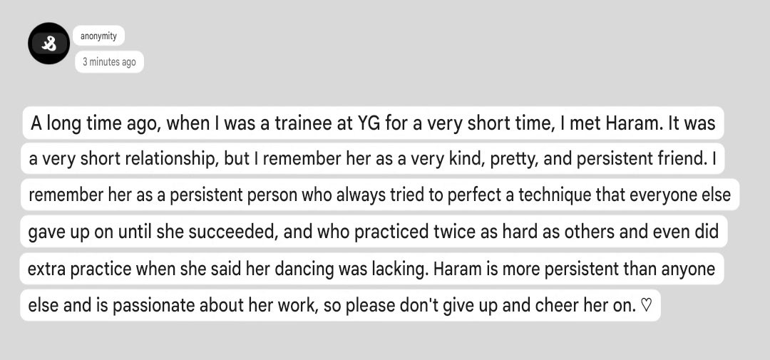 RAMIGLOBAL_'s tweet image. An ex YG trainee talks about #RAMI 

“A persistent person who always tried to perfect a technique that everyone else gave up on until she succeeded, practiced twice as hard as others and even did extra practice when her dance was lacking….”

#라미 #ラミ #SHINRAMI