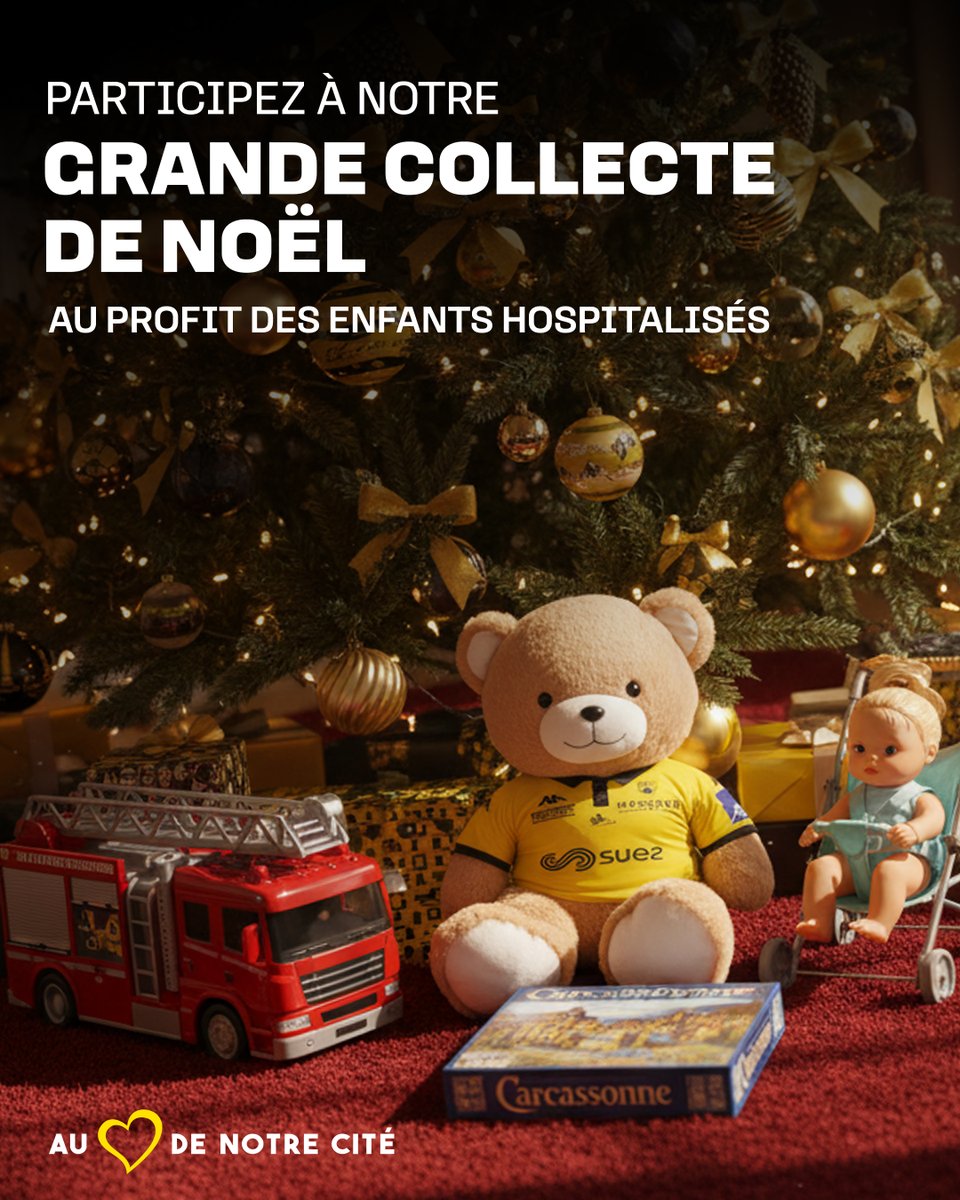 us_carcassonne's tweet photo. On a besoin de vous 🫵🧸🎅

En partenariat avec l'Asso' et le @CuCarca11, l'USC renouvelle sa grande collecte de Noël au profit des enfants du Centre Hospitalier de Carcassonne !

Toutes les infos concernant la collecte ici : https://t.co/5vofJsZEa7

#AuCoeurDeNotreCité 💛 https://t.co/oaHxSZwRwa