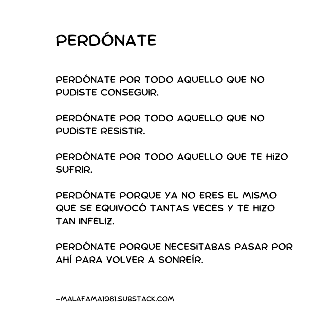 MalaFama1981's tweet photo. Perdónate https://t.co/0ELakVvXrs