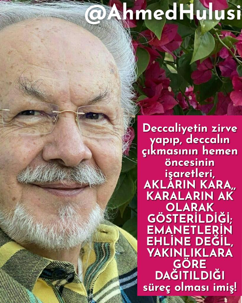 #Hakikatler dillendiğinde sünnetillahtır (#Allahsistemi) ki, mutlaka şeytaniyet ve #deccaliyet tecellisiyle de örtüsünü yayar üzerine!

<a href="/AhmedHulusi/">Ahmed Hulûsi</a>