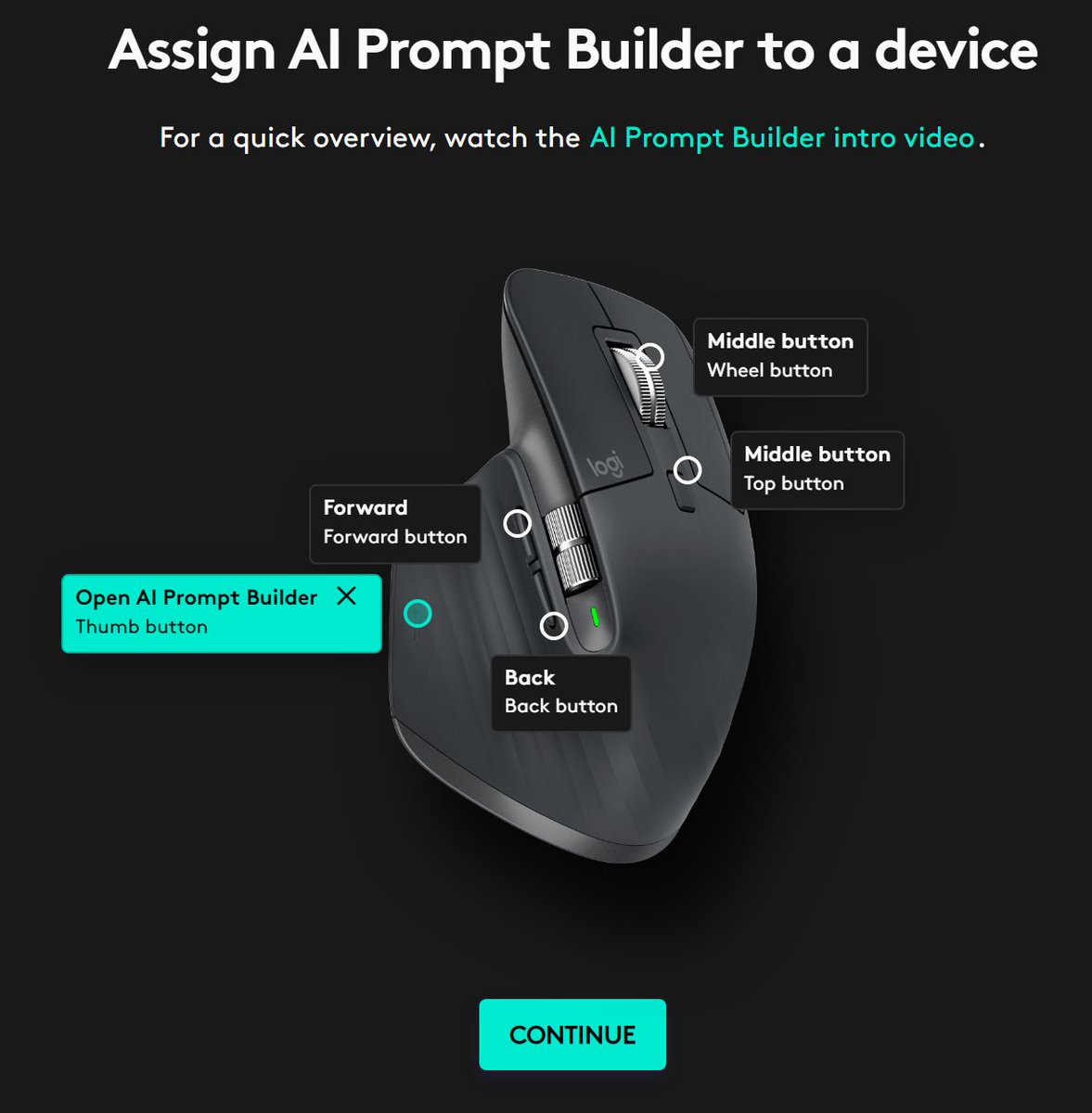 techbharatco's tweet image. Logitech MX Master series mouse now comes with in-built AI features. You don&apos;t even need to open a separate AI app, you can do it right on your screen with this!