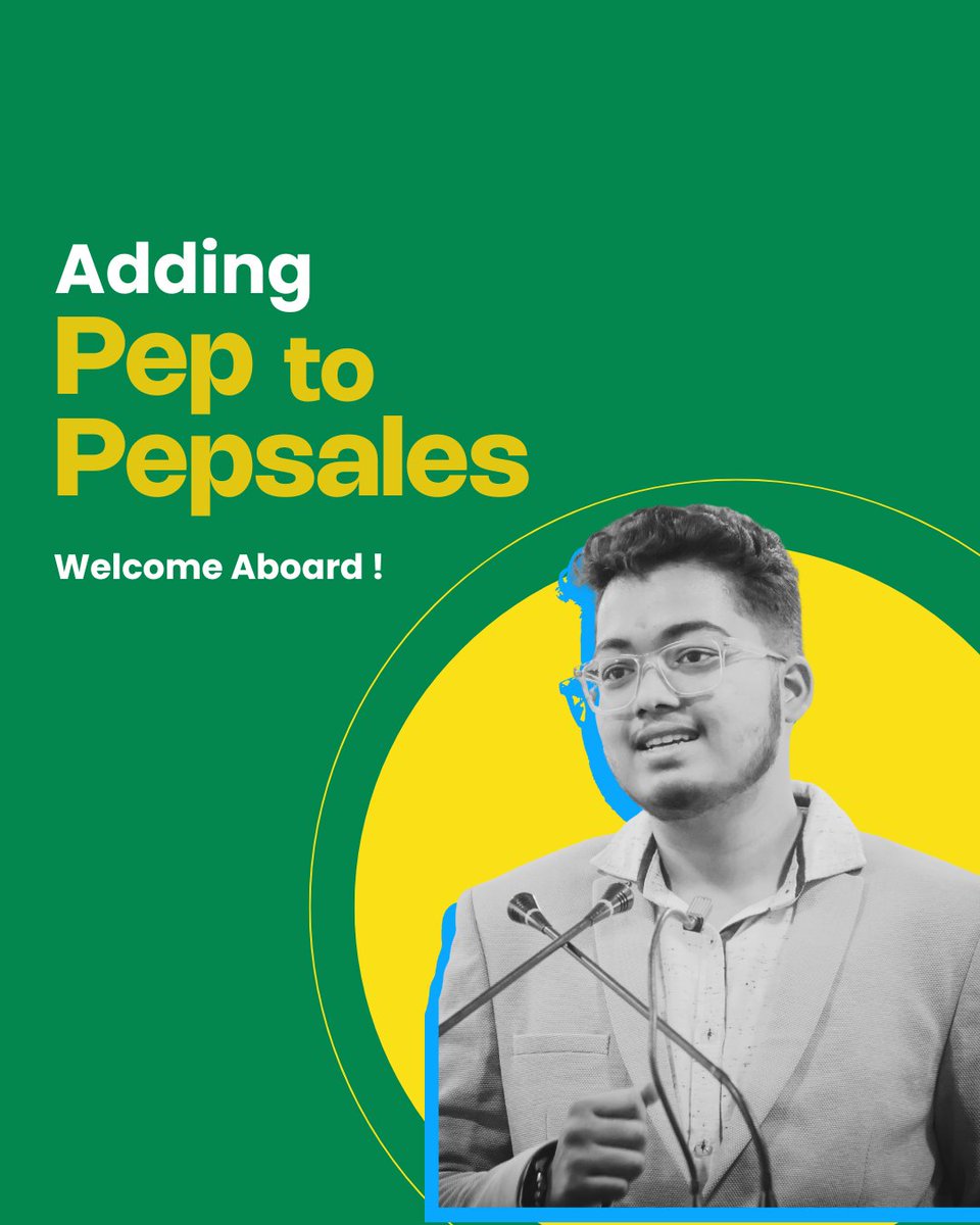 PepsalesAI's tweet image. ✨Welcome, Swayam Meher ! Glad to have you on the team.🚀 #WelcomeAboard