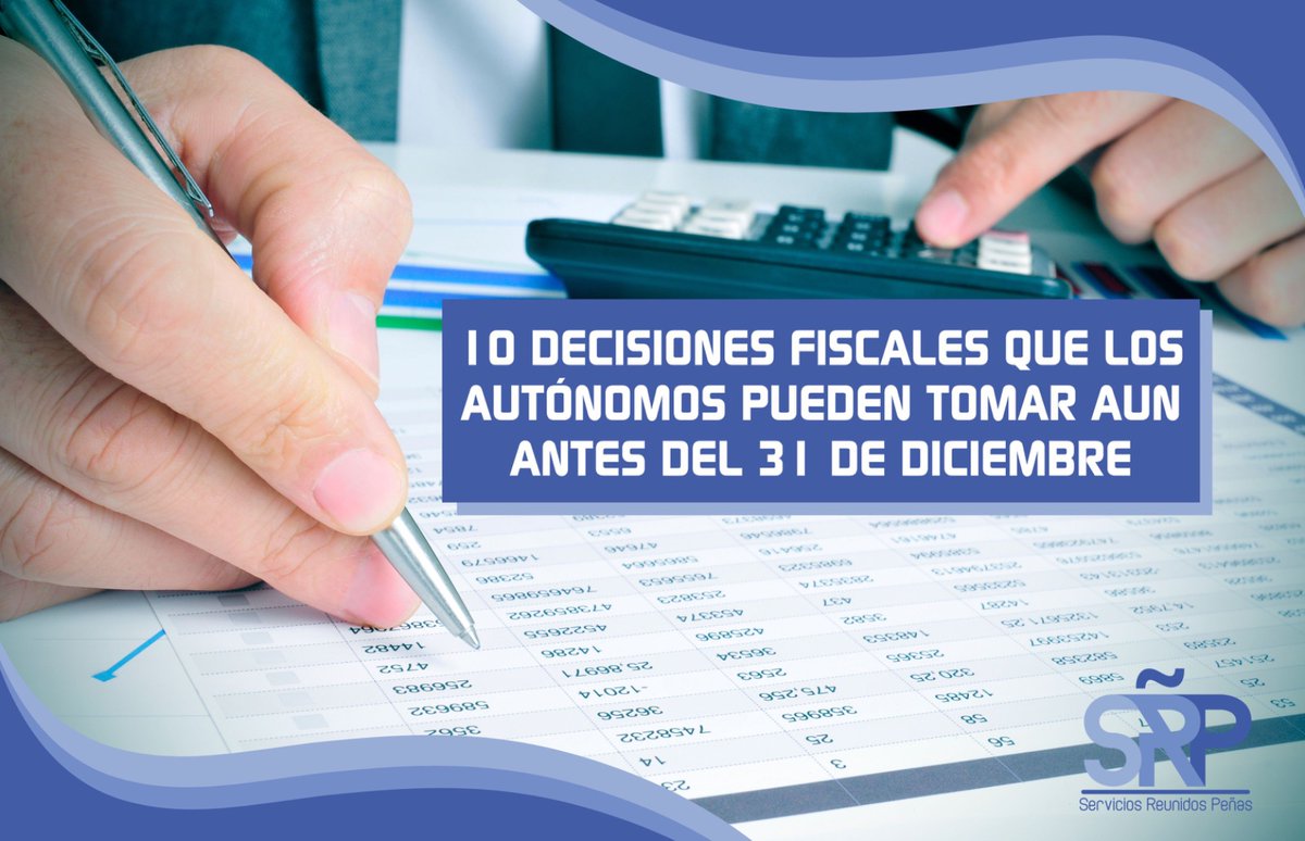 🟦 | TE ASESORAMOS |

🔊 DIEZ DECISIONES FISCALES QUE LOS AUTÓNOMOS AÚN PUEDEN TOMAR ANTES DE FIN DE AÑO

🧐 Descúbrelas en: serviciospeñas.com/2025/12/02/die…

🗣️<a href="/JoseMiGuada/">JoséMi Peñas</a>: "La mejor decisión no es la que más baja el IRPF, sino la que encaja con la salud futura del negocio".