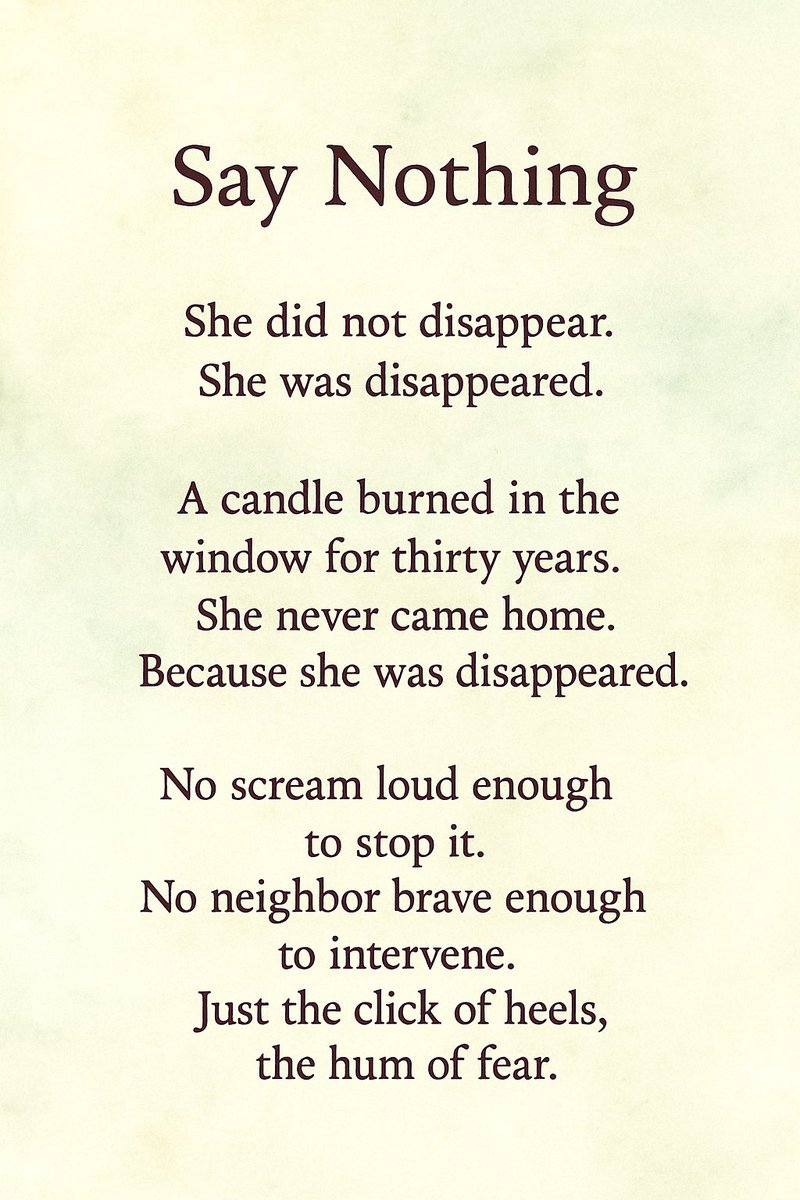 At this time of year I always remember Jean McConville and her family and the others who were called ‘disappeared’.

They didn’t disappear 
- they were disappeared.