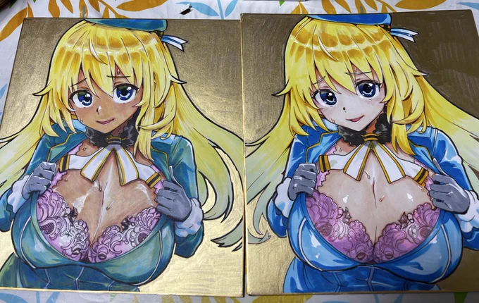 やっぱり愛宕さんは色白美人だよなということで 描き直しちゃった てへぺろ ただ今回の失敗で褐色ギャルが描けるようになった