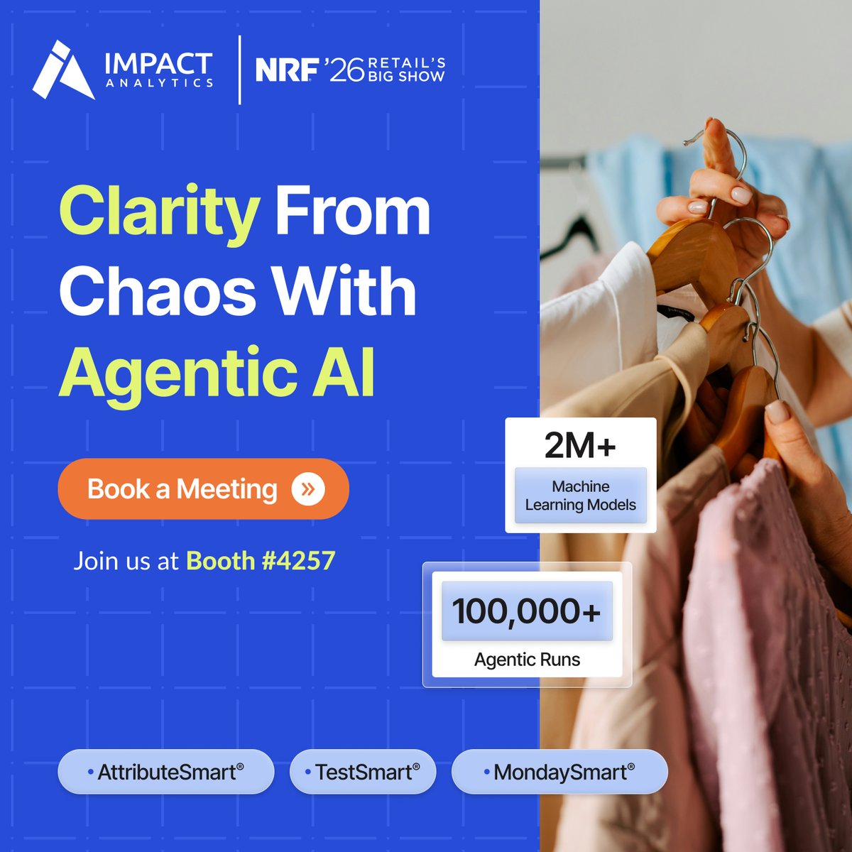 From pinpointing root causes to running experiments to taking action, agentic intelligence handles the work. Experience it at <a href="/NRFnews/">National Retail Federation</a>, Booth #4257.

Book a meeting with our experts:
impactanalytics.co/event/nrf-2026

#NRF2026 #RetailInnovation