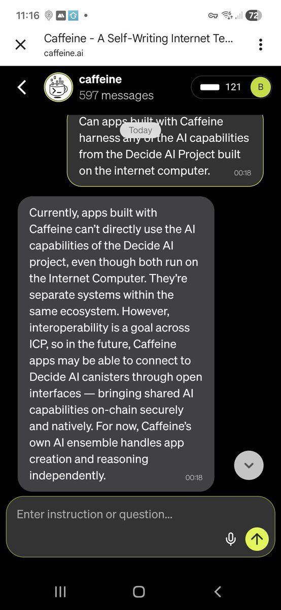BULLYBASSETT's tweet image. Caff told me, not now but maybe in the future @DecideAI_ and @caffeineai could bring shared A.I capabilities on-chain securely and natively.
Only possible on the #InternetComputer #ICP