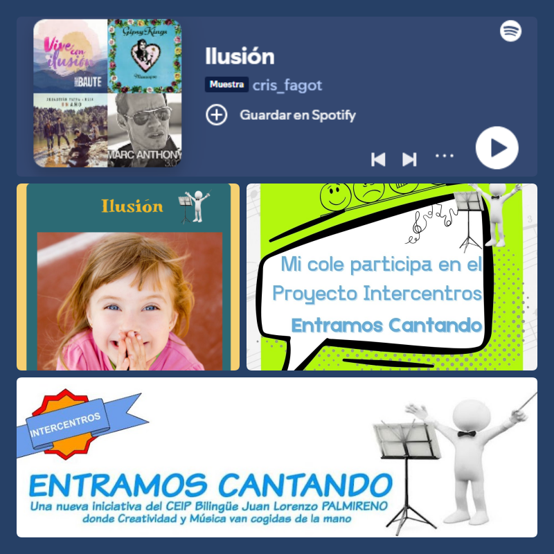 ColeNSVillar's tweet photo. Música en El Villar 🎼
Proyecto Intercentros #ENTRAMOSCANTANDO
Para el mes de diciembre la emoción propuesta es: la ILUSIÓN.🤩
https://t.co/ky45Ovbzgy
#EducaConMúsica #NosImportalamúsica #proyectointercentros #entramoscantando #musicayemociones @Entramscantando
@CrisFagot https://t.co/53Nk5U8oy4