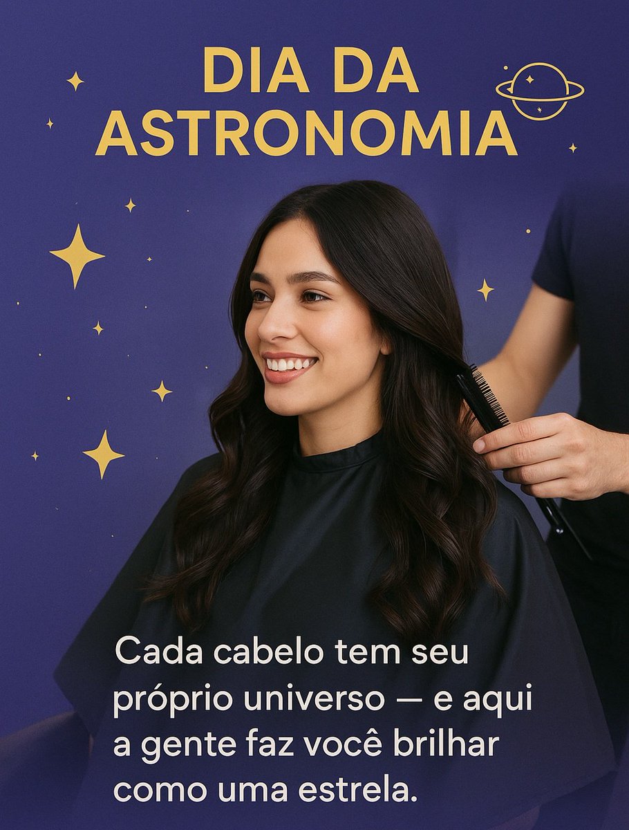 Shaskiasjc's tweet photo. Se o universo tem milhões de estrelas, o nosso salão tem milhões de formas de fazer você brilhar. ✨💫
#DiaDaAstronomia #UniversoDaBeleza #Brilho #Hair #Shaskia https://t.co/13PGYCKUw9