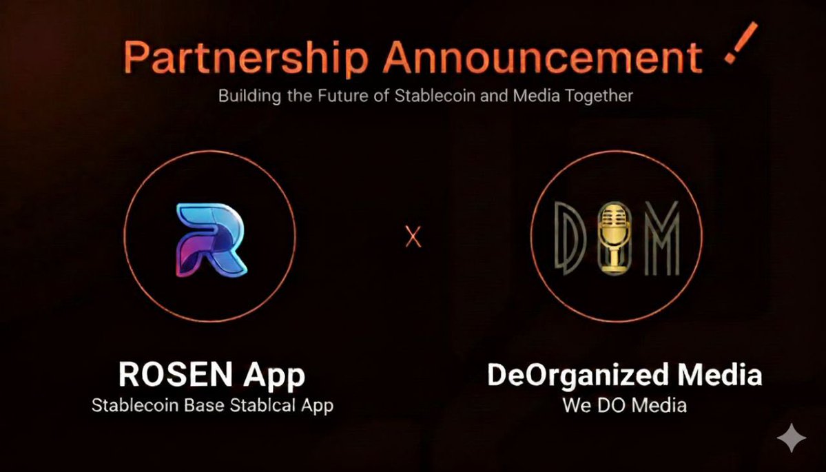 Rosen App ✖️ DeOrganized Media

Rosen keeps growing, and we’re opening the door for DOM to grow with us. This partnership gives DeOrganized Media direct access to one of the fastest, rising SocialFi ecosystems, more reach, more visibility, and a stronger community spotlight.