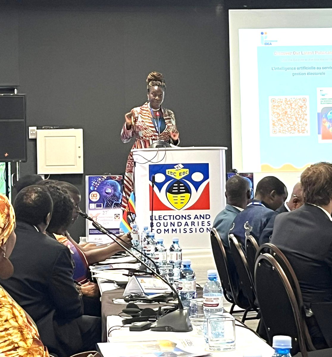 IDEA_Africa's tweet image. At the 26th @theECFSADC AGC, Olufunto Akinduro of @Int_IDEA facilitated a roundtable on AI &amp;amp; Elections. The session explored how AI can transform electoral processes while addressing risks to integrity. 
@Int_IDEA provides technical support via the @EUtoAU funded SPEC Project.