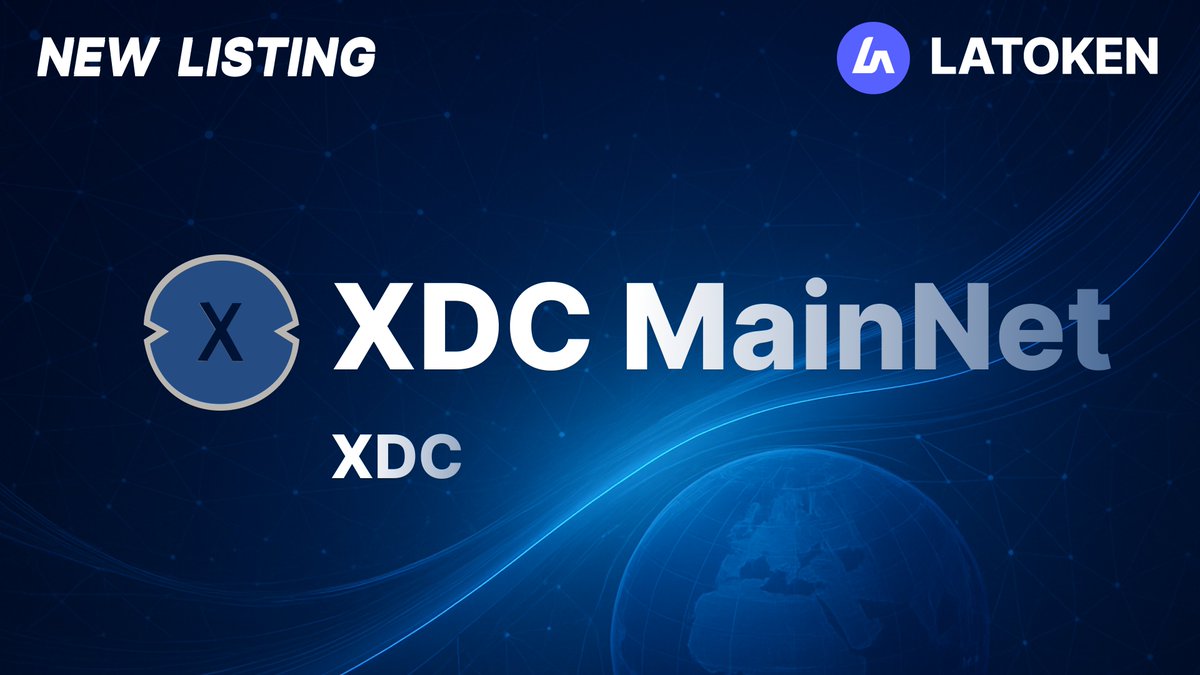 🚀 XDC Network ($XDC) is NOW LIVE on LATOKEN! XDC is a hybrid,  enterprise-ready blockchain powering the future of global trade & finance —  built for: 🔗 Interoperability ⚡ High scalability 🛡️