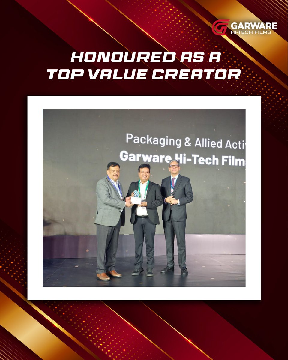 garwarehitech's tweet image. Garware Hi-Tech Films is proud to be recognised as a Top Value Creator in India by Dun &amp;amp; Bradstreet. 
This achievement reflects our relentless focus on innovation, uncompromising quality, and long-term value for our partners. 

#GarwareHiTechFilms #TopValueCreator