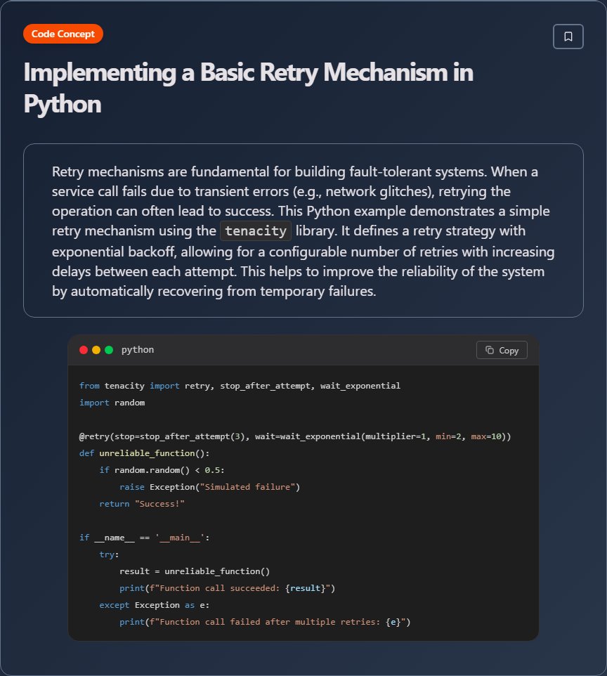 techielearns's tweet image. ✨ Implementing a Basic Retry Mechanism in Python (System Design)

#SystemDesign #Architecture #Scalability #DistributedSystems #100DaysOfCode #DevLife