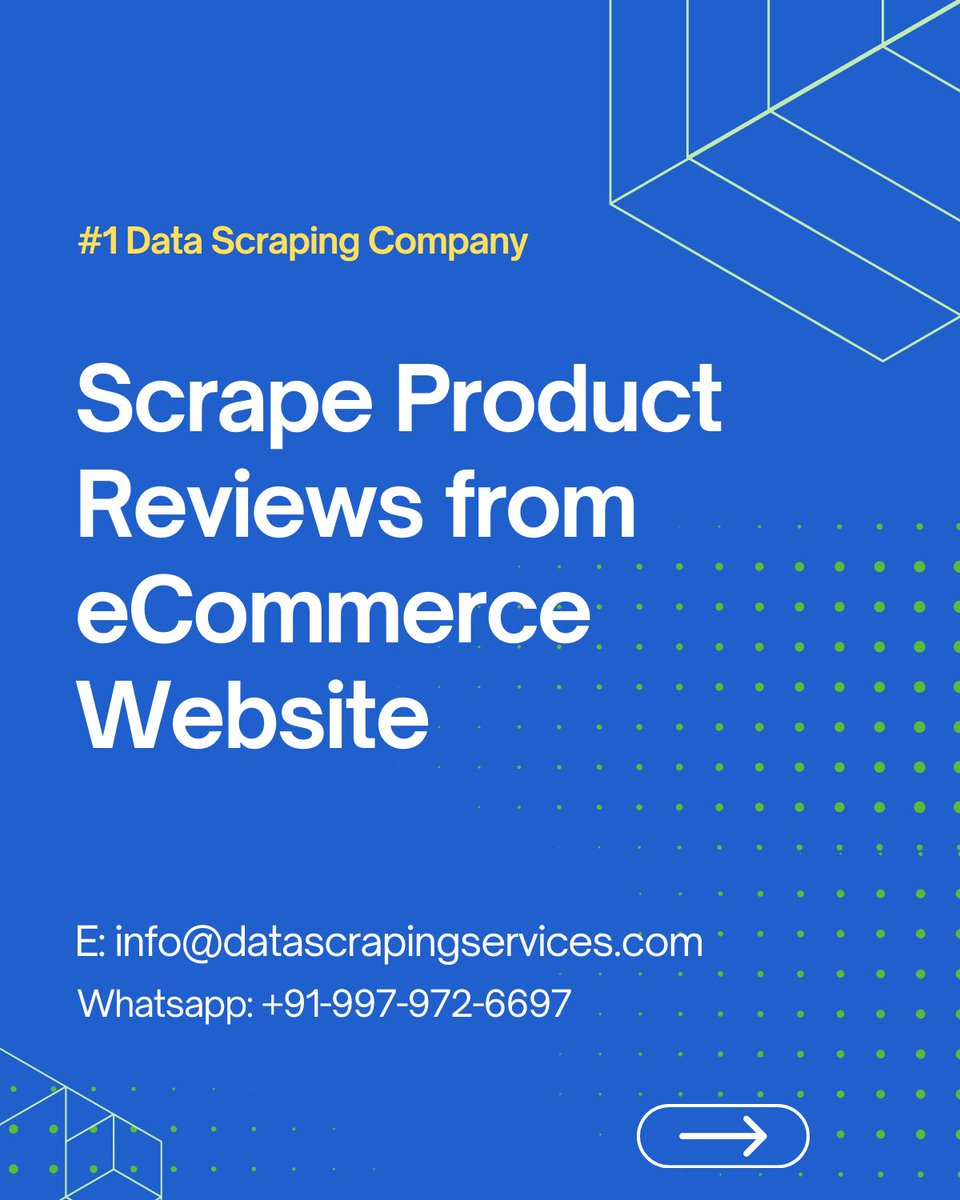 _datascraping's tweet image. Unlock the potential of your data with Datascrapingservices.com. Our reliable extraction services are scalable and designed to help you excel. Turn data challenges into growth opportunities today. Contact info@datascrapingservices.com. #UnlockDataPotential #ReliableExtraction