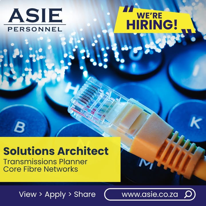 AsiePersonnel's tweet image. We&apos;re #Hiring! Solutions Architect [Transmissions Planner].
Our client, a leading telecommunications company based in Johannesburg is looking for a Solutions Architect.  

Read more here: asie.co.za/job-seekers/ 
View &amp;gt; Apply &amp;gt; Share.

#asiepersonnel #solutionsarchitect