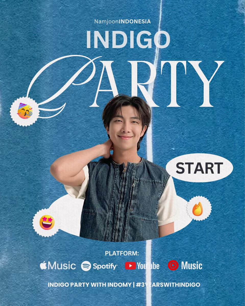 📢 INDIGO PARTY WITH INDOMY STARTED!

Let's join now 🥳
Reply ss kalian streaming dengan menggunakan keyword dan hashtag

INDIGO PARTY WITH INDOMY
#3YearsWithIndigo #RM 

— PLAYLIST NEXT TWEET —