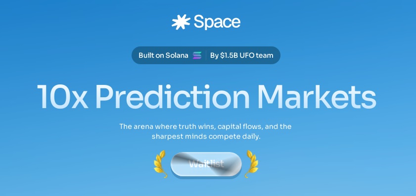 GM frens ☀️

Found <a href="/intodotspace/">Space</a>  and the UX is chef's kiss  sleek, fast, intuitive

First leveraged prediction market on Solana. 
Up to 10x.Built by UFO Gaming OGs

Polymarket = 2x max
Space = 100x potential

Your morning alpha is served ☕️