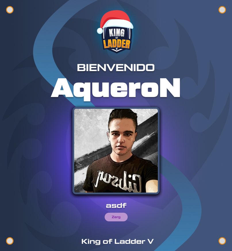 KingOfLadder's tweet image. ¡BIENVENIDO @AqueroNsc2 a la quinta edición de #KOL!

La leyenda más reciente del
Starcraft 2 en España.

El niño (no tan niño) jugará esta edición navideña y lo hará como… ¡ZERG! 🤯