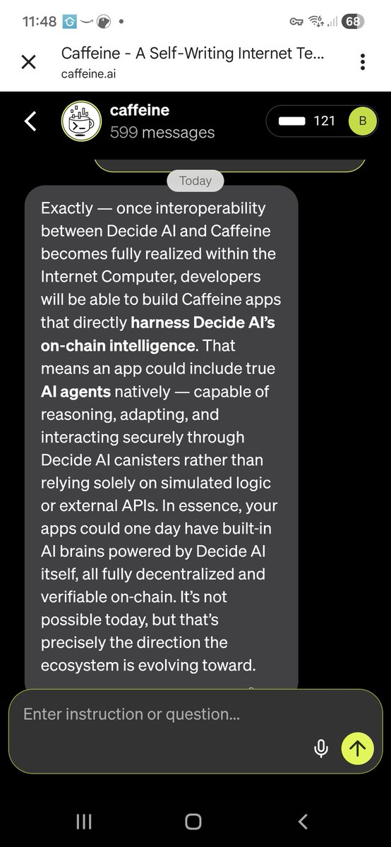 BULLYBASSETT's tweet image. Imagine @DecideAI_ &amp;amp; @caffeineai working together.
Only possible on the #InternetComputer 
#ICP