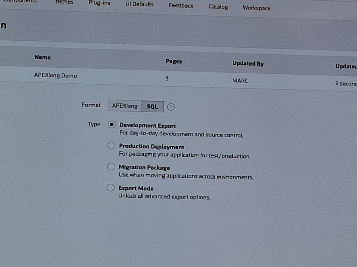 Matt_Mulvaney's tweet image. Exporting #orclapex app into APEXLang using UI or SQL Devloper extension for #VSCode - latest build