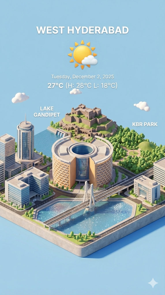 Created one for West Hyderabad following this viral trend with #NanoBananaPro 🍌 <a href="/GeminiApp/">G3mini</a>