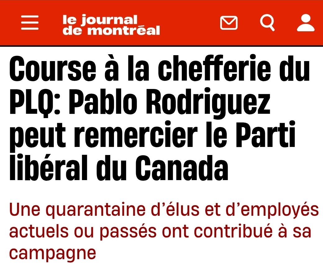 « Le PLQ et le PLC sont deux partis complètement différent. » — Mélanie Joly, ministre libérale

Pourtant, la course de l’ex-lieutenant du Québec de Trudeau a roulé au carburant libéral fédéral.

Facile à comprendre d’où viennent les ordres...

#PolCan #PolQc