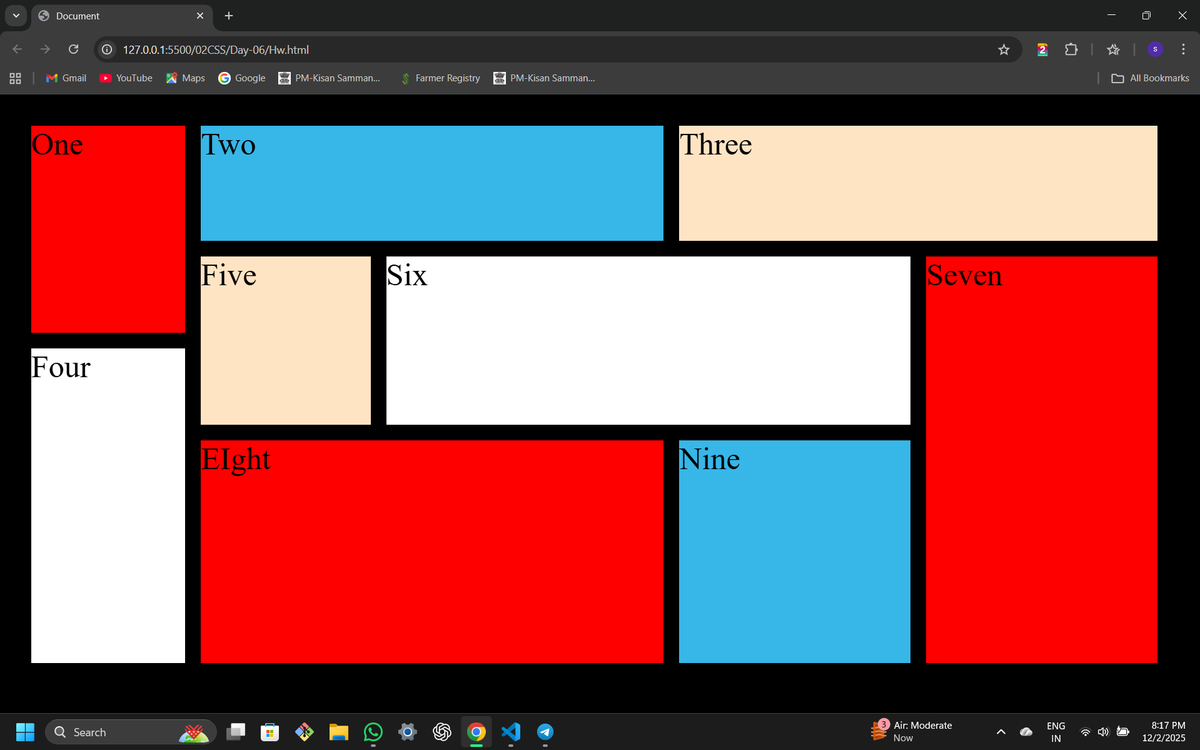 Shivam_thisside's tweet image. That One layout which Rohit bhaiya gave as Homework in CSS grid video,
Finally able to build it and because of this my CSS grid concepts are more clear now 😊🧑‍💻  .
#CoderArmy #WebDev #CSSgrid @rohit_negi9