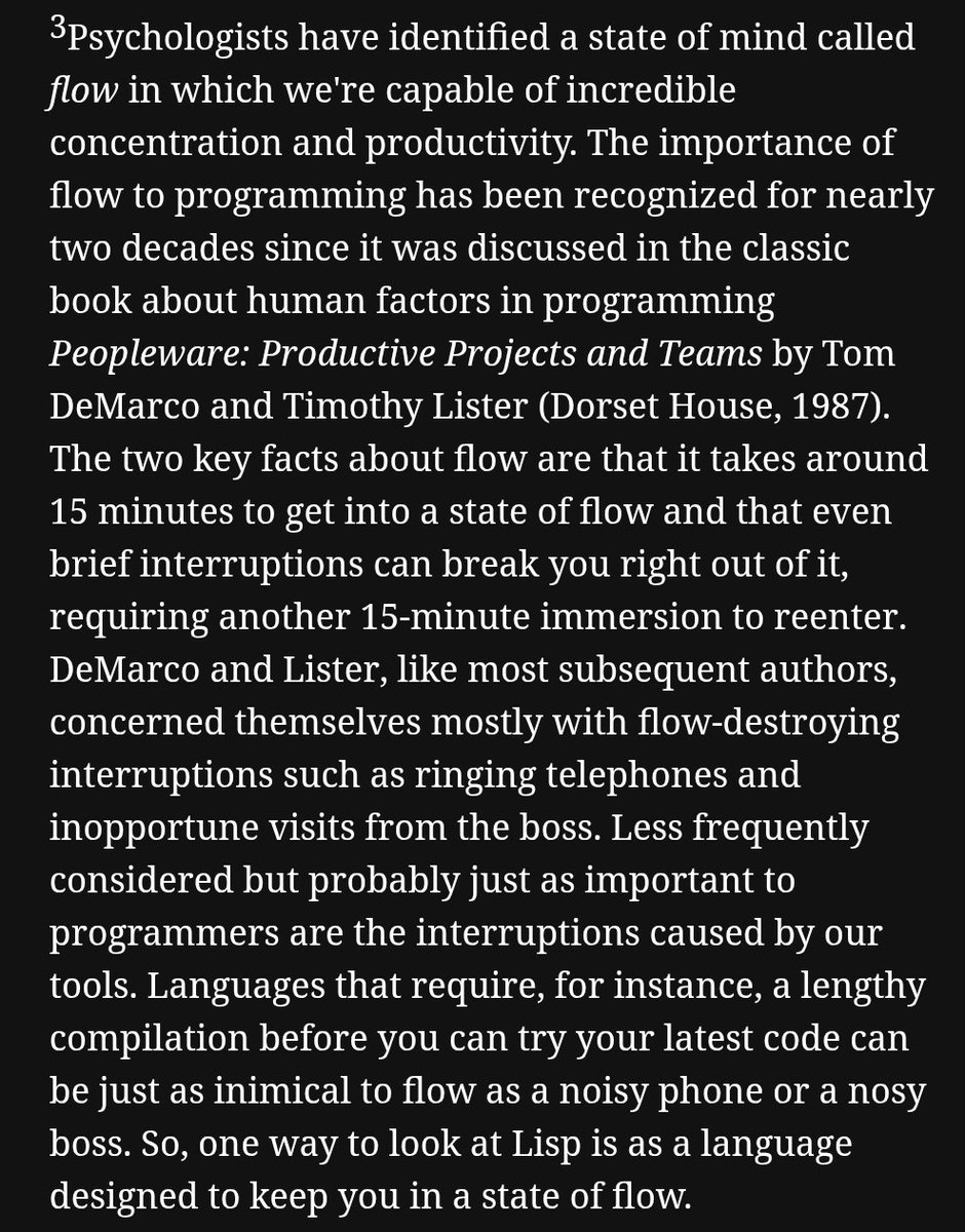 place_saver's tweet image. This is about programming but applies to all creatives, especially when working with computer programs. It&apos;s from an online book on the LISP programming language. As I hope to trasition to Linux from MS, I stumbled into this. I expect to need to learn to code or at least script