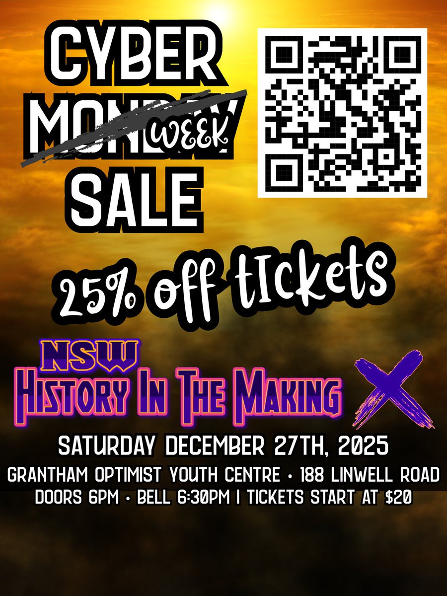 CYBER WEEK SALE
All tickets 25% off

eventbrite.ca/e/165285337192…