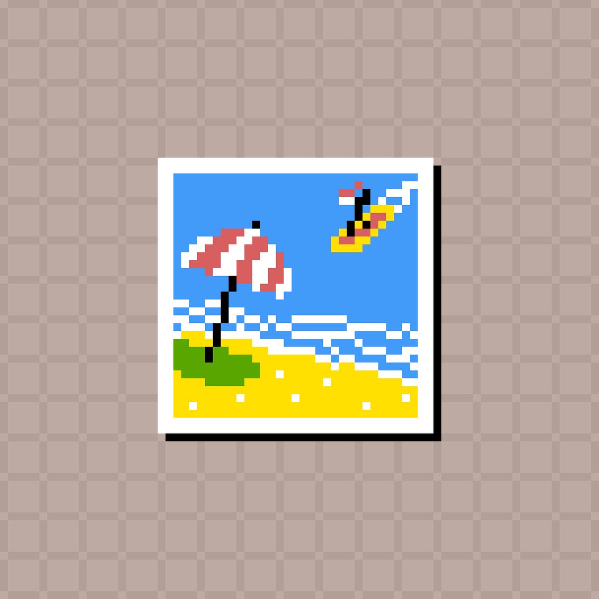 冬ドまでドット絵しりとり 73日目: ビーチ⇨『チーター』🐆 #cheetah