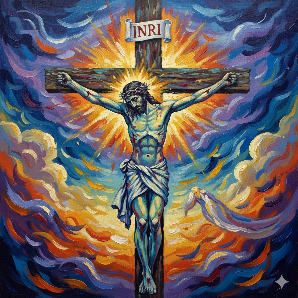 يسوع وُلد يهودي 
وعاش يهودي 
ومات مكتوب فوقه: "يسوع الناصري ملك اليهود".

Jesus was born a Jew
lived as a Jew…
and died with the inscription above him: “Jesus of Nazareth, King of the Jews.” INRI