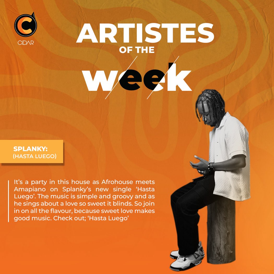 cidar_africa's tweet photo. Welcome to CiDAR Africa’s “ARTISTES OF THE WEEK”
@iceragetm @TMEFRESH @Splanky_ @Ti_blaze @thislovn 

#keepstreaming #poweredbyCiDARafrica https://t.co/UiPSyBz7ce