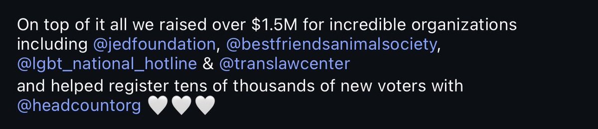 sabscharm's tweet image. one of the reasons why sabrina is loved for so much beyond just her music. she truly uses her platform in a positive way to make a change for others💓.
@TeamSabrina @SabrinaAnnLynn @bestfriends @PAPYRUS_Charity @LGBTNatlHelpCtr @TransLawCenter @jedfoundation @RainbowRailroad