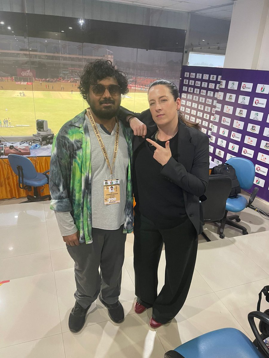 sudharshansrid1's tweet image. With Ireland 🇮🇪 commentator Isobel Joyce